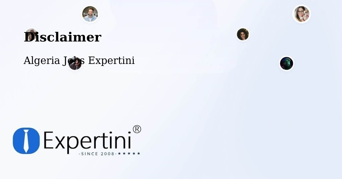 Disclaimer – Sétif - Algeria Jobs Expertini